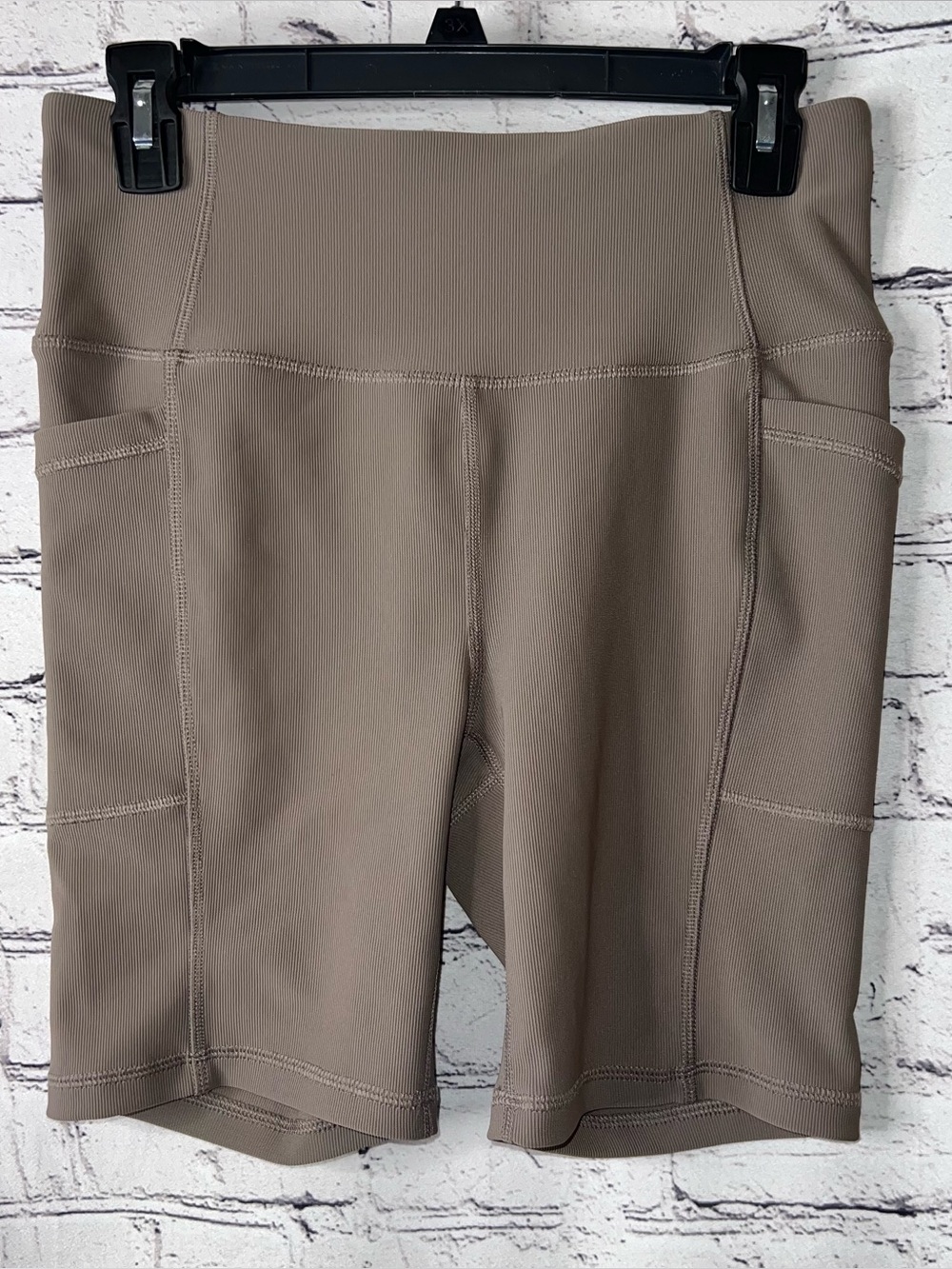 Harmony Balance High-Waist Active Bike Shorts Ribbed Size Medium